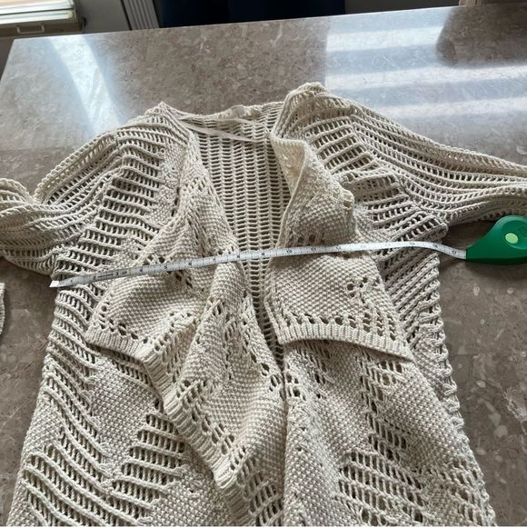 Elegant Cream Open-Knit Women's Sweater - Picture 7 of 10